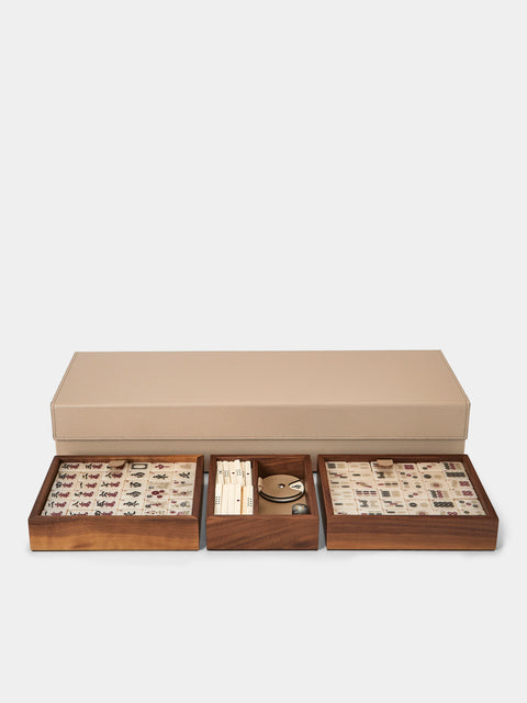 Pinetti - Leather Mahjong Set - Taupe - ABASK - 
