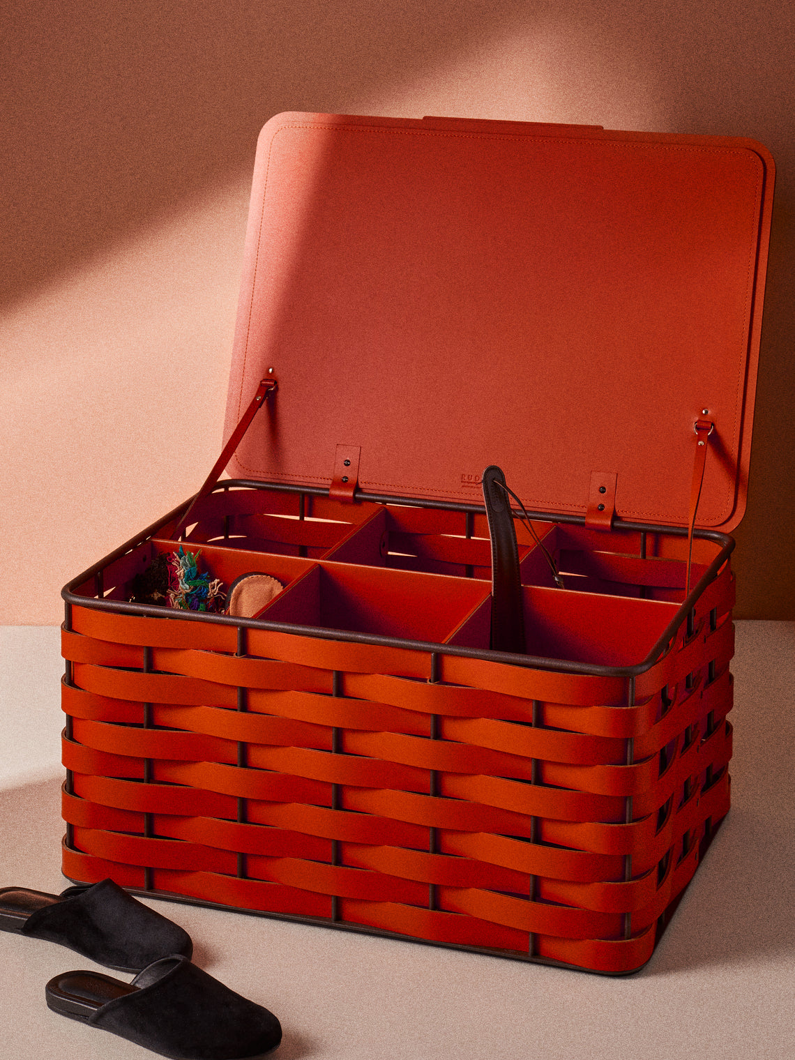 Rudi - Nassa No. 18 Leather Shoe Trunk - Orange - ABASK