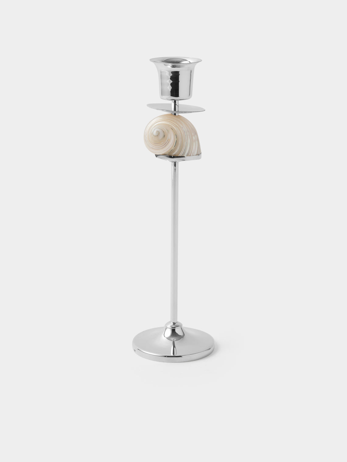 Tavares 1922 - Spiral Silver and Shell Candlestick - Silver - ABASK - 