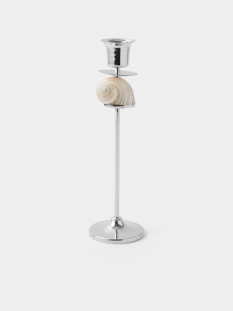 Tavares 1922 - Spiral Silver and Shell Candlestick - Silver - ABASK - 