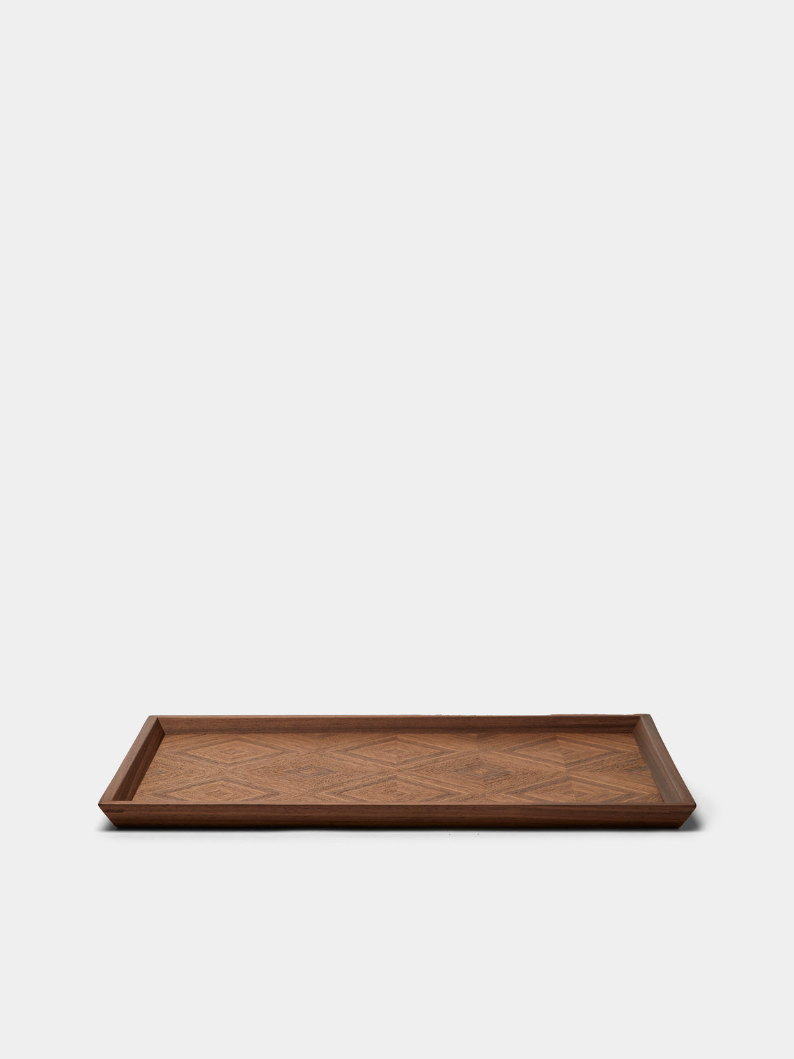 Mori Kougei - Poke Teak Tray (15in/38.5cm) - Brown - ABASK