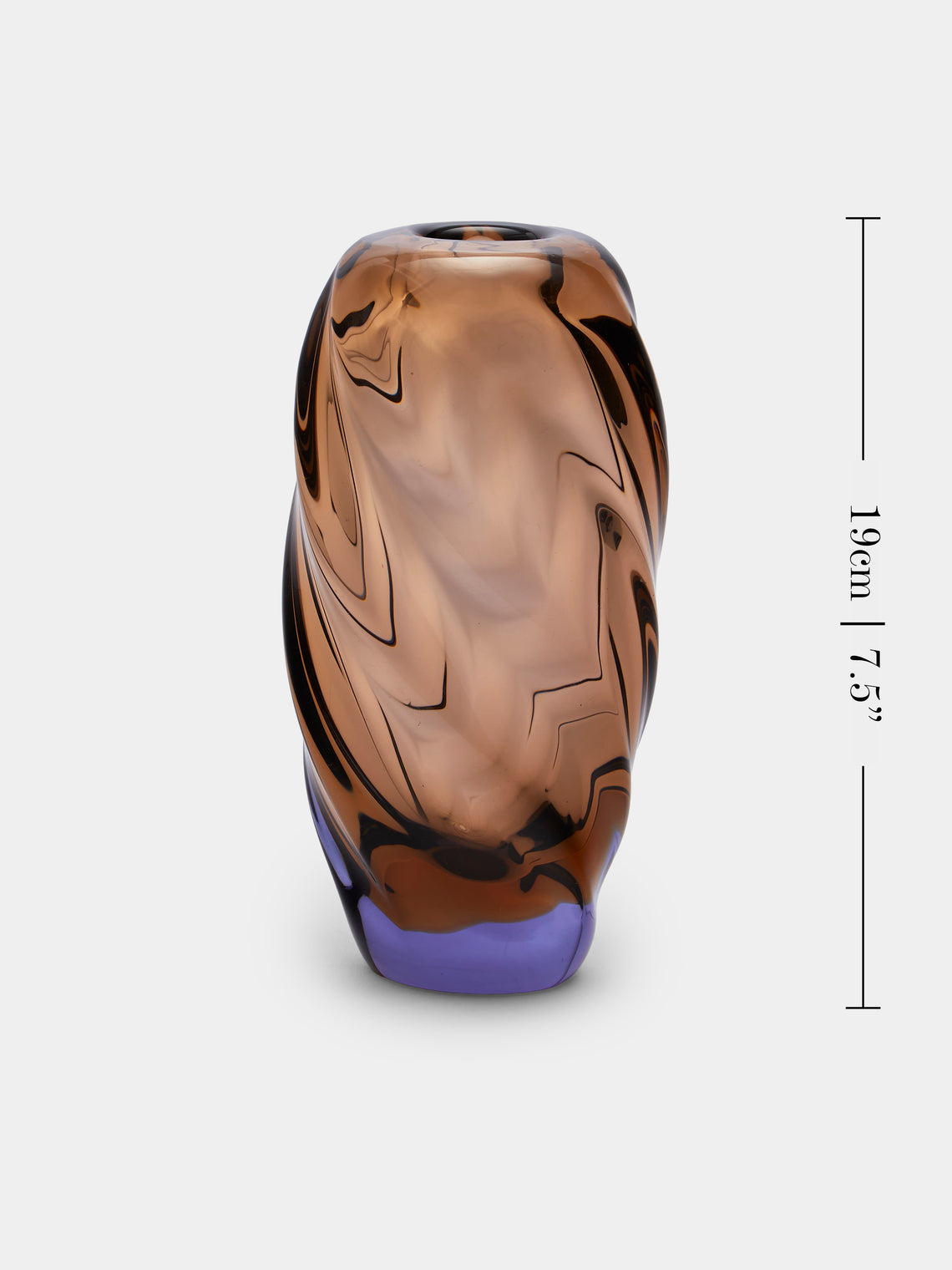 Antique and Vintage - Mid-Century Glass Vase - Brown - ABASK