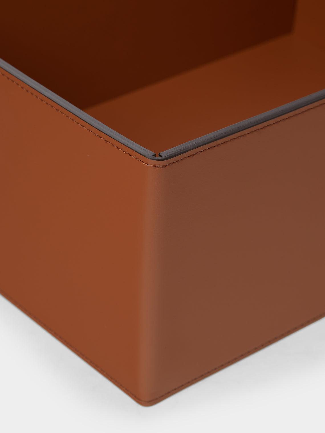 RUDI - Sciuscià Leather Shoe Box - Tan - ABASK