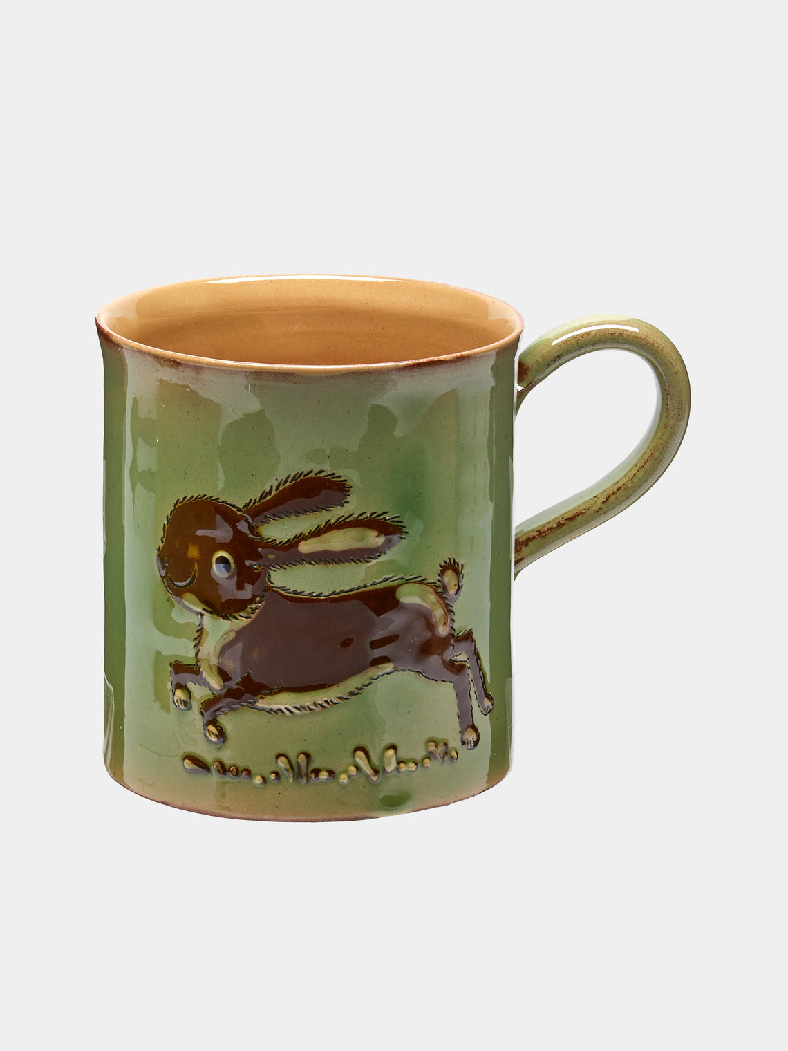 Poterie d’Évires - Animals Hand-Painted Ceramic Mugs (Set of 6) - Light green - ABASK