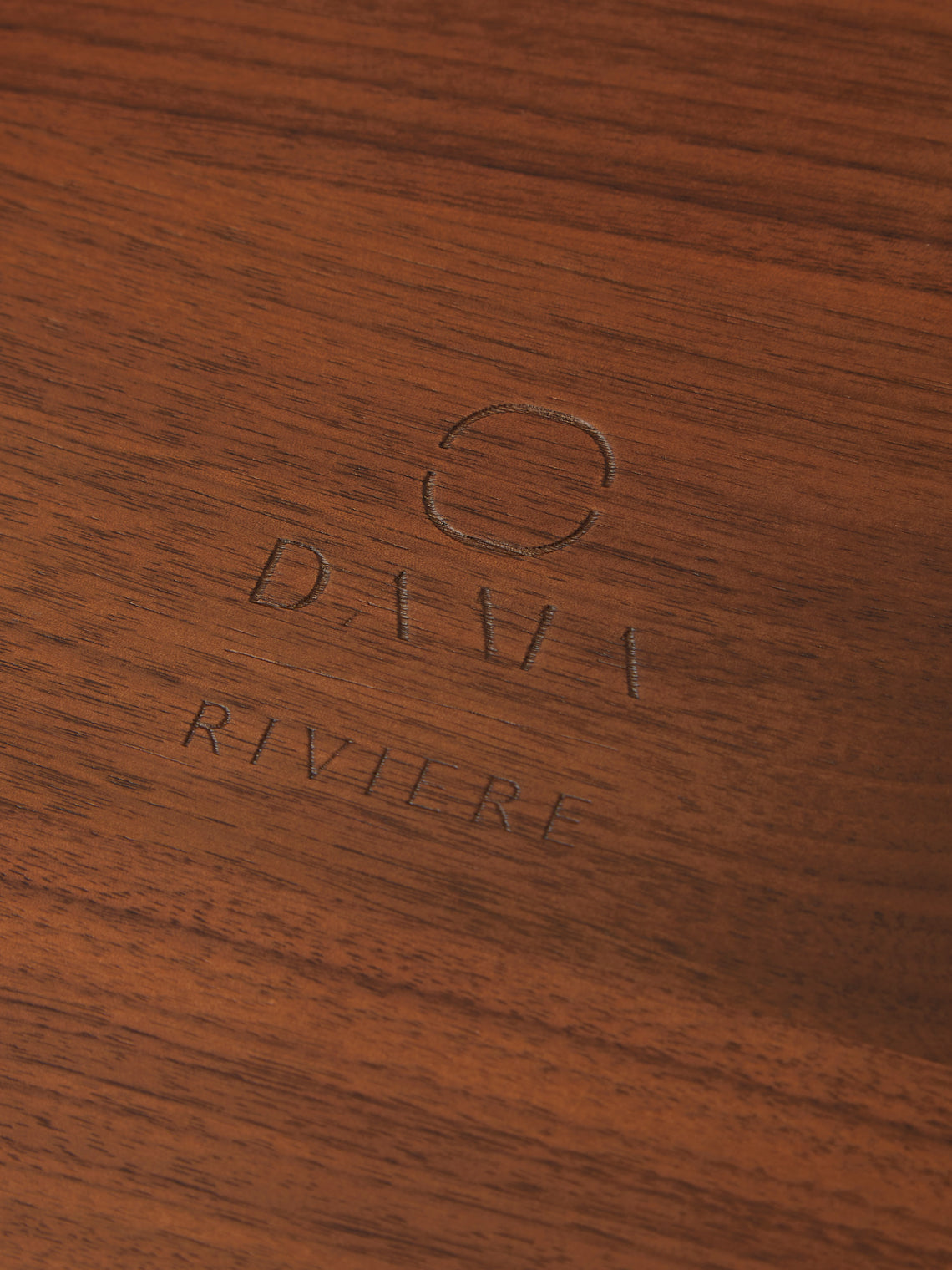 Riviere - Dama Walnut and Brass Tray (27.5in/70cm) - Brown - ABASK