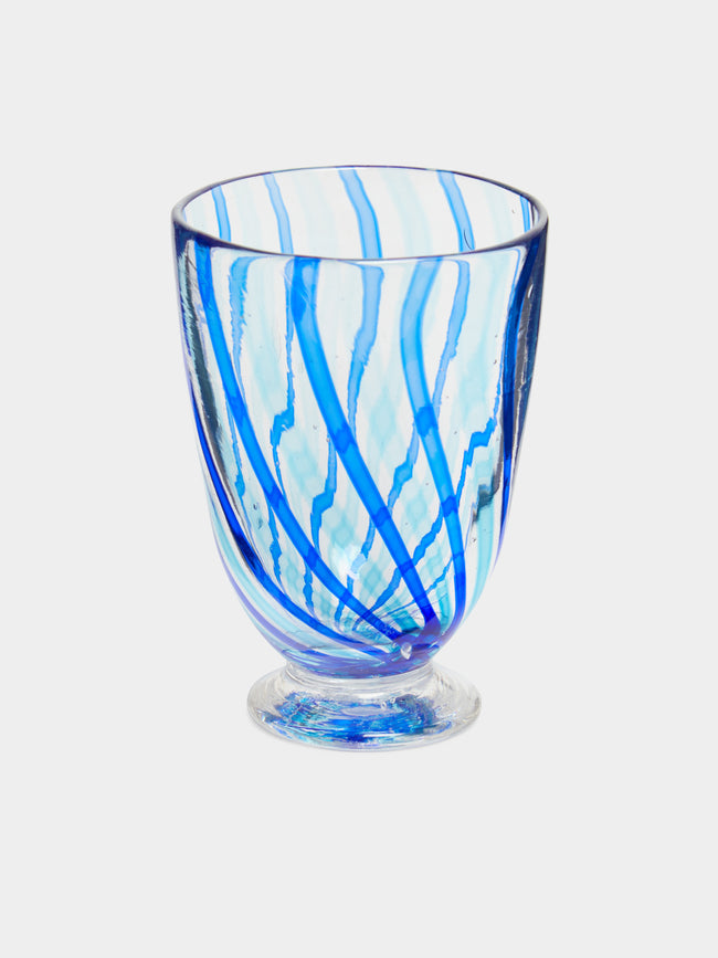 Emsie Sharp - Hand-Blown Striped Water Glass -  - ABASK - 