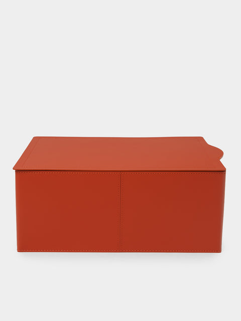 RUDI - Sciuscià Leather Shoe Box - Orange - ABASK - 