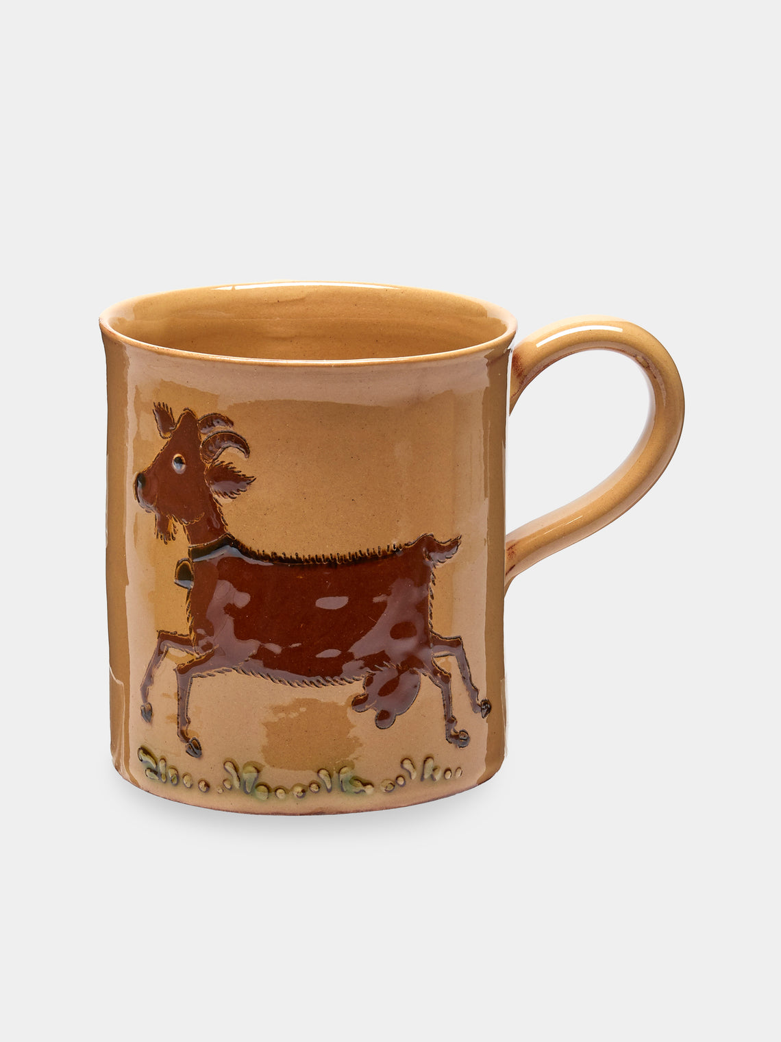 Poterie d’Évires - Animals Hand-Painted Ceramic Mugs (Set of 6) - Cream - ABASK