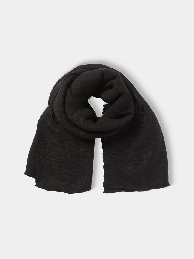 Norlha - Shepherd Hand-Spun Yak Khullu Scarf - Black - ABASK - 