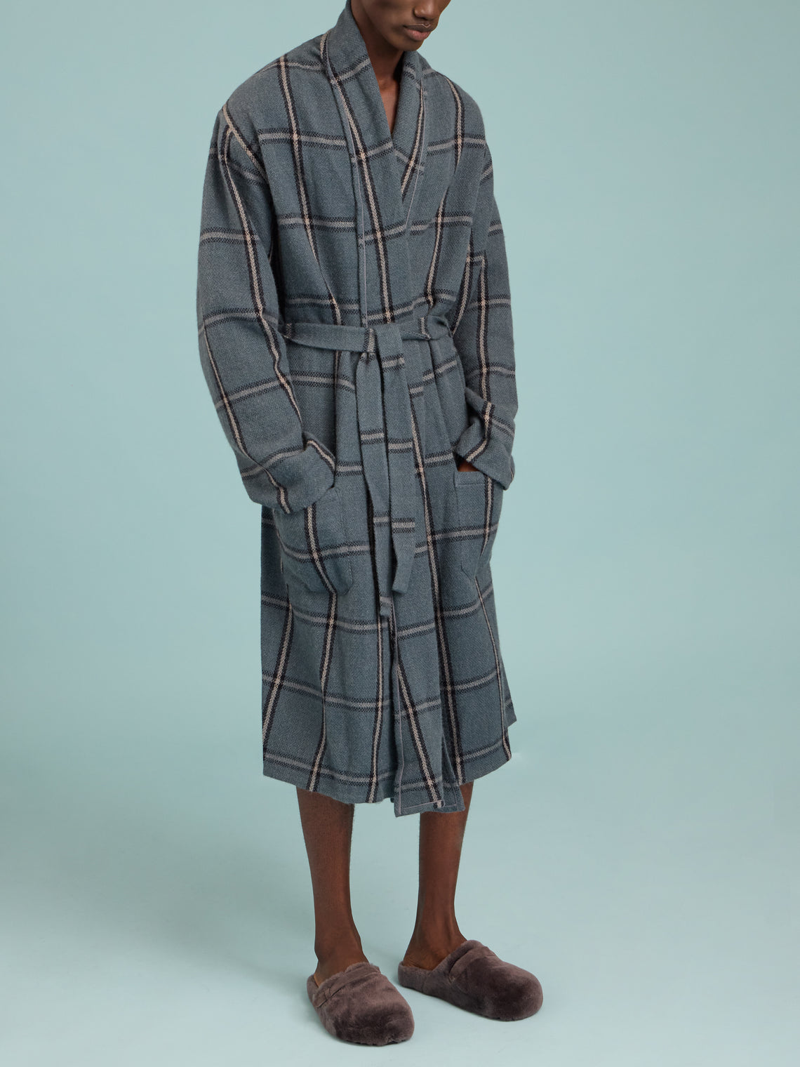 Denis Colomb - Nomad Camel Wool Long Cardigan | Size: M - Blue - ABASK