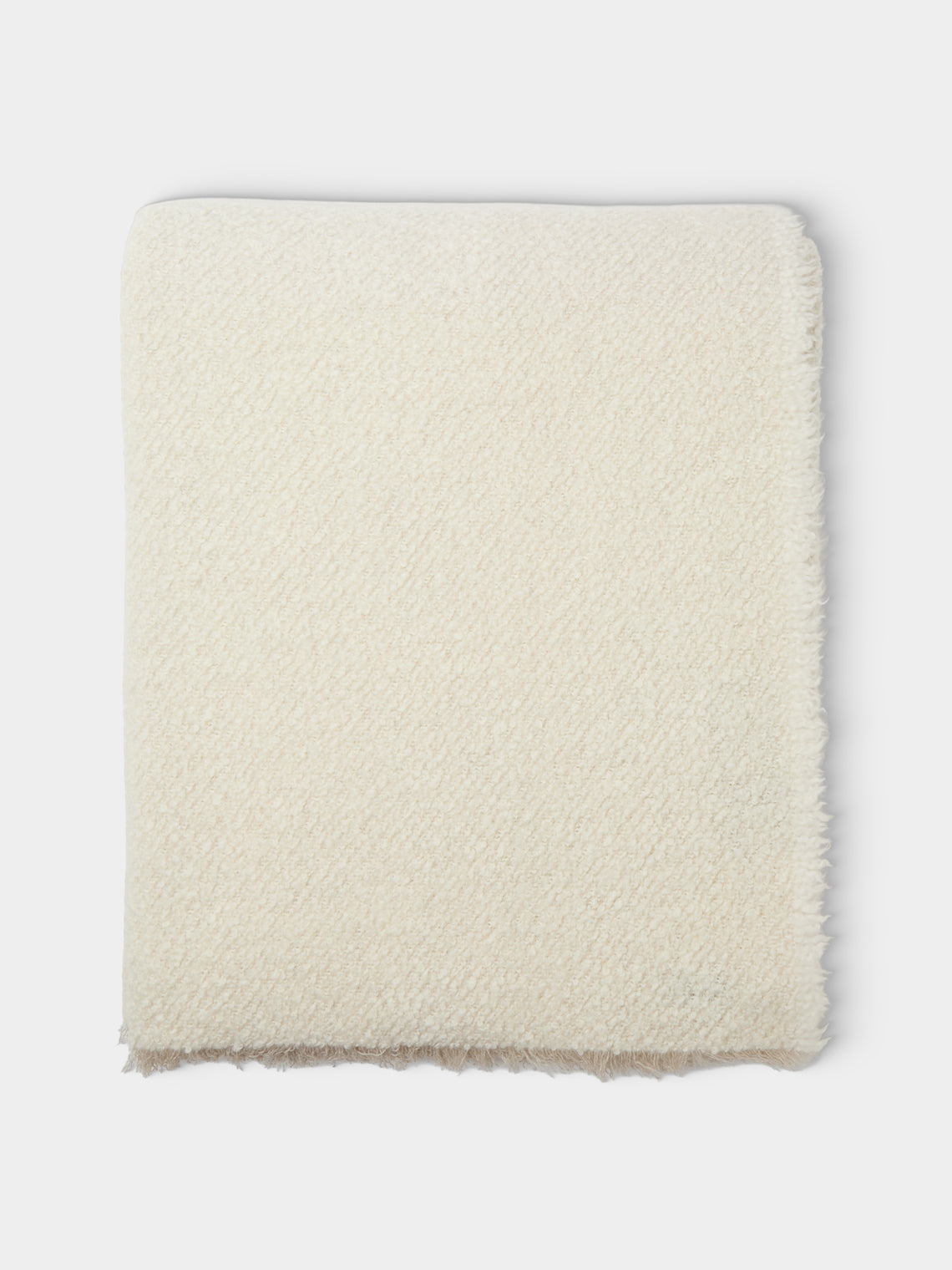 Alonpi - Region Cashmere Throw (82.5in/2.1m) - White - ABASK - 