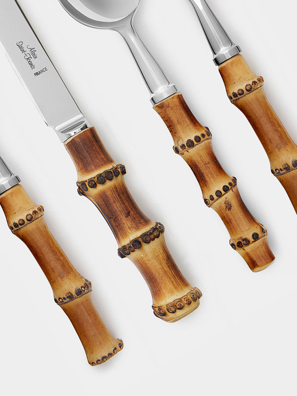 Alain Saint-Joanis - Bamboo Starter/Dessert Cutlery (Set of 4) - Brown - ABASK