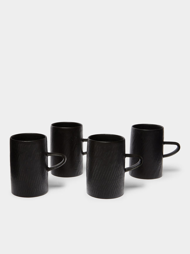 Lee Song-am - Oxidised Clay Large Tall Mugs (Set of 4) -  - ABASK