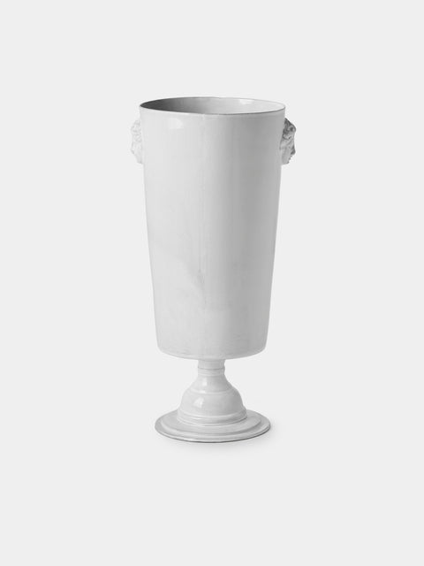 Astier de Villatte - Alexandre Hand-Glazed Ceramic Vase (16in/40.5cm) - White - ABASK - 