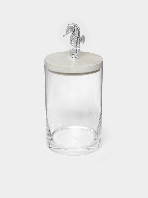 Objet Luxe - Silver-Plated, Shell and Glass Jar -  - ABASK - 
