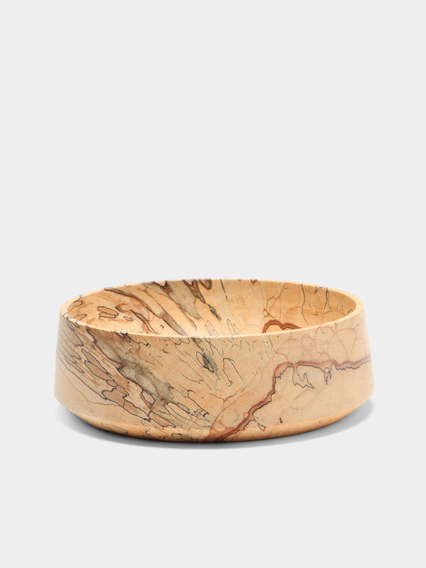 Bird & Branch - Hand-Turned Spalted Beech Tall Bowl - Natural - ABASK - 