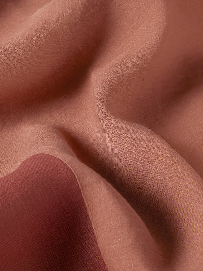 Borgo delle Tovaglie - Bauhaus Linen Extra Large Rectangular Tablecloth - Orange - ABASK