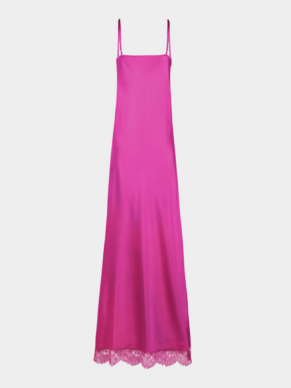 Ryan Roche - Silk and Lace Long Slip Dress - Pink - ABASK