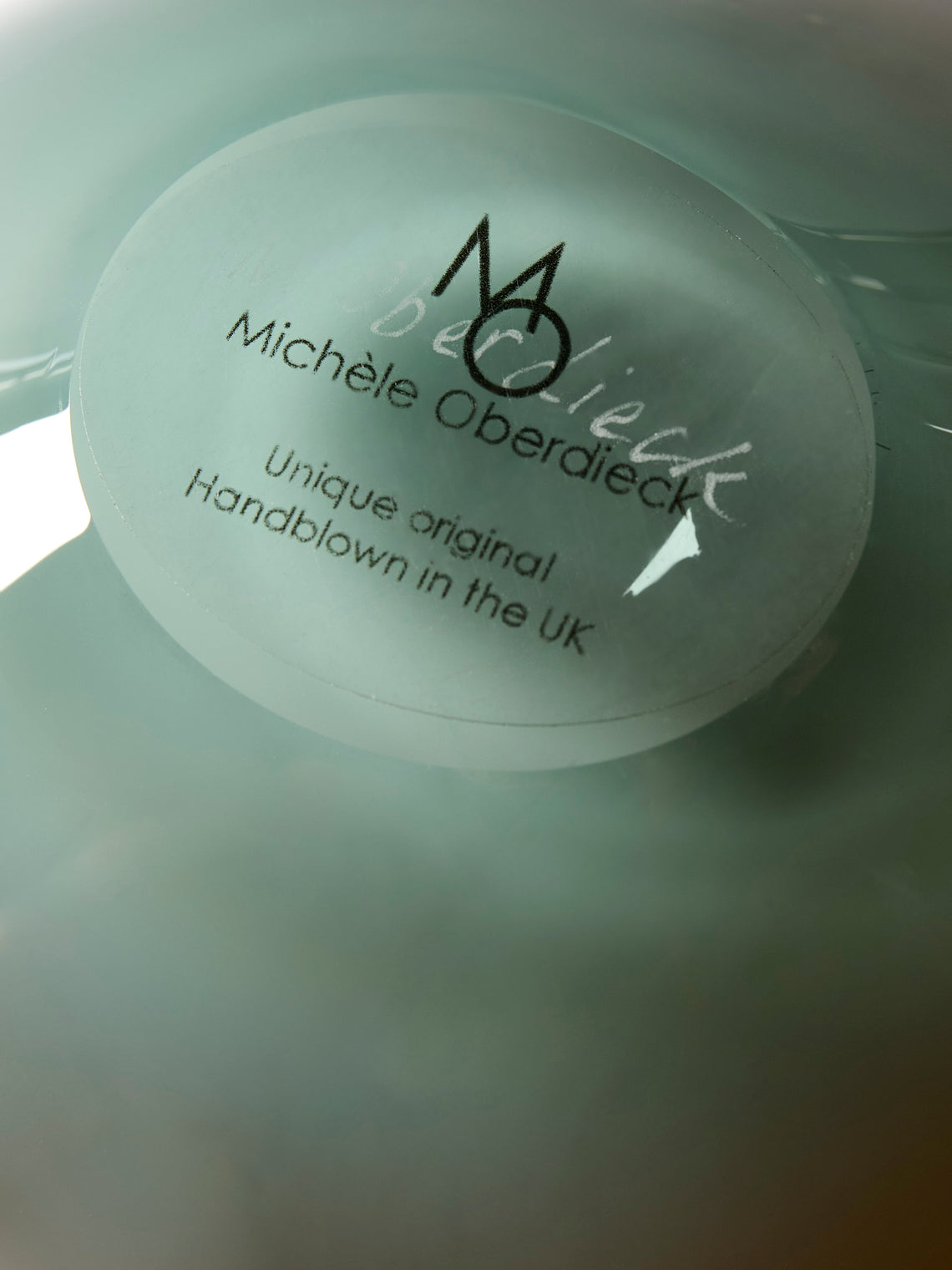 Michele Oberdieck - Charcoal Hand-Blown Glass Vase (11.5in/29cm) - Brown - ABASK