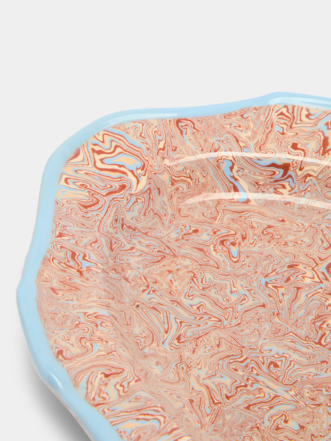 Antique and Vintage - 1950s Aptware Scalloped-Edge Platter -  - ABASK