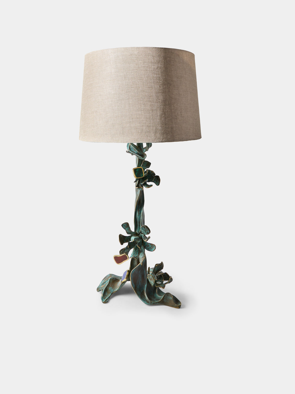 Viya - Glory Lily Brass Table Lamp - Brass - ABASK - 