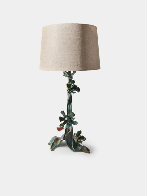 Viya - Glory Lily Brass Table Lamp - Brass - ABASK - 