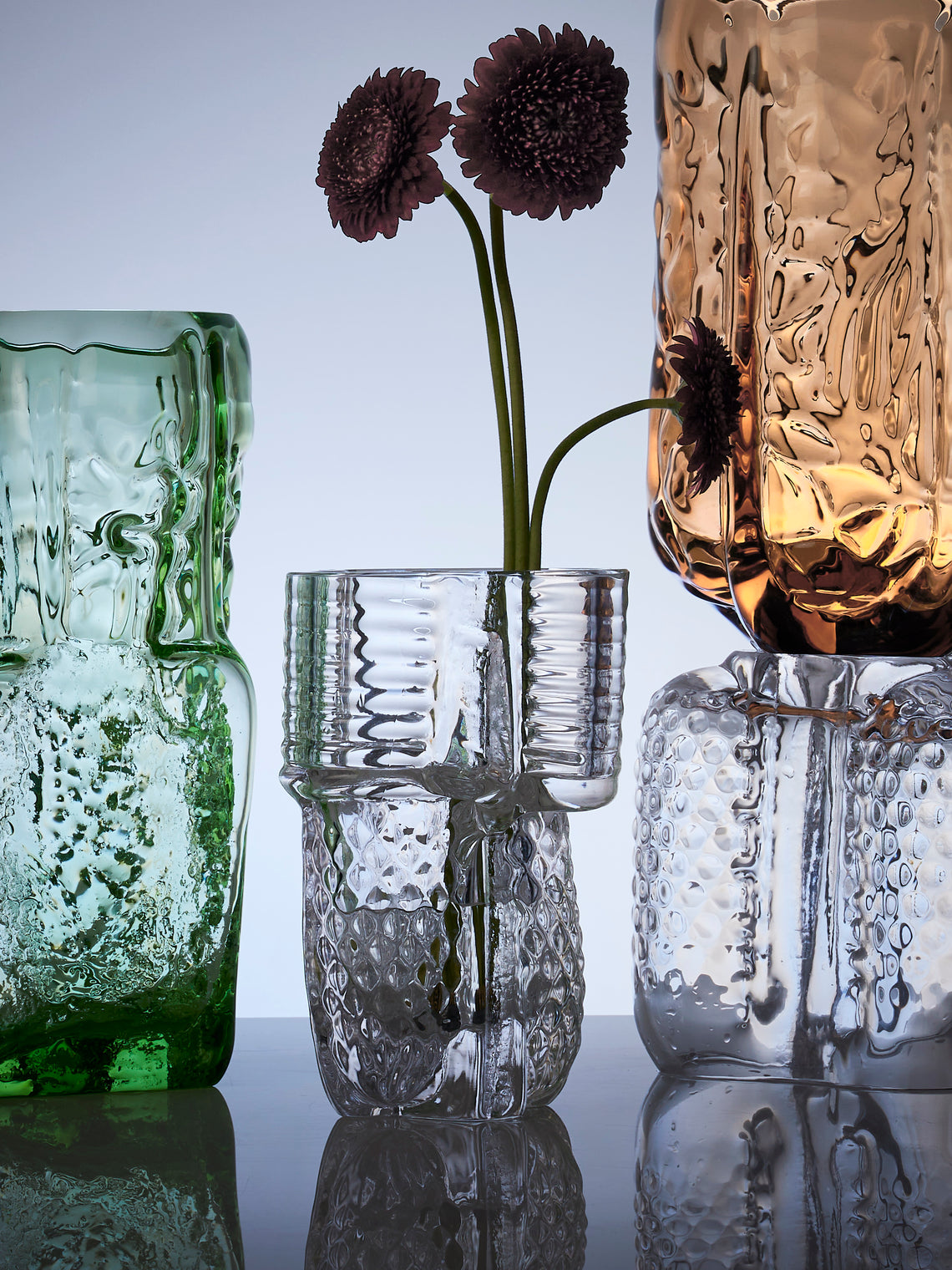 Hana Hillerová - Remix Hand-Blown Glass Vessel (12.5in/32cm) - Clear - ABASK