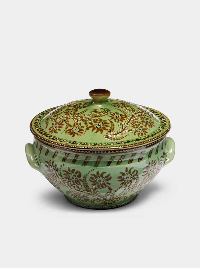 Poterie d’Évires - Flowers Hand-Painted Ceramic Lidded Tureen -  - ABASK - 