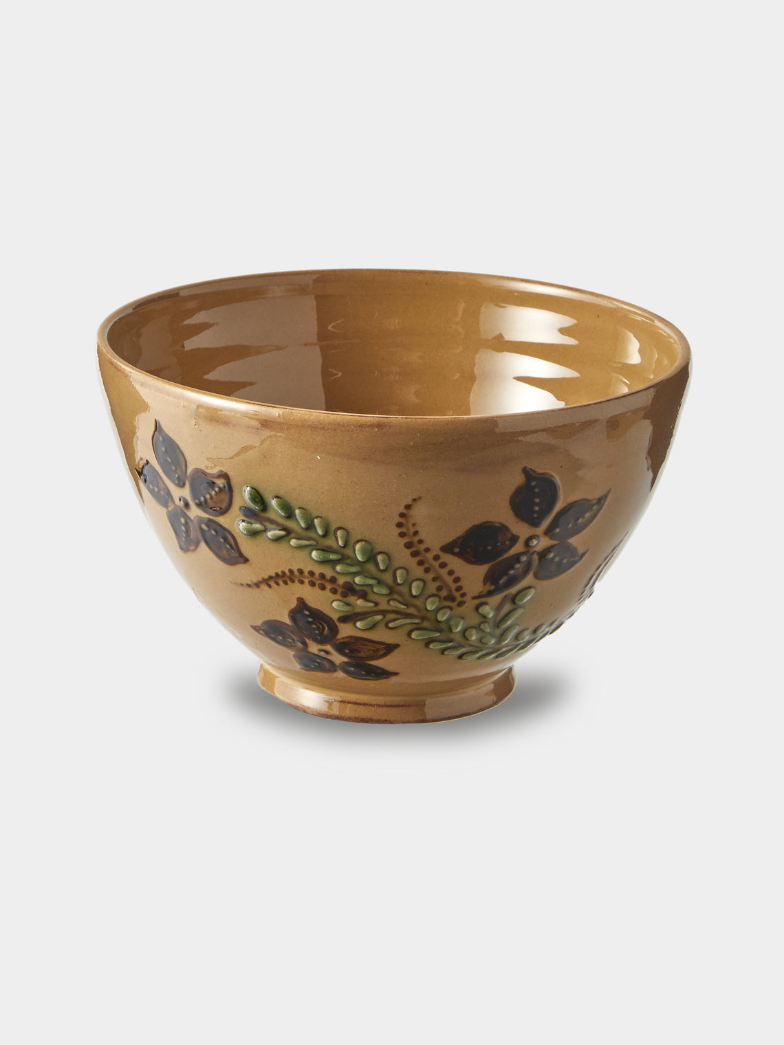 Poterie d’Évires - Flowers Hand-Painted Ceramic Grand Bowls (Set of 4) - Cream - ABASK