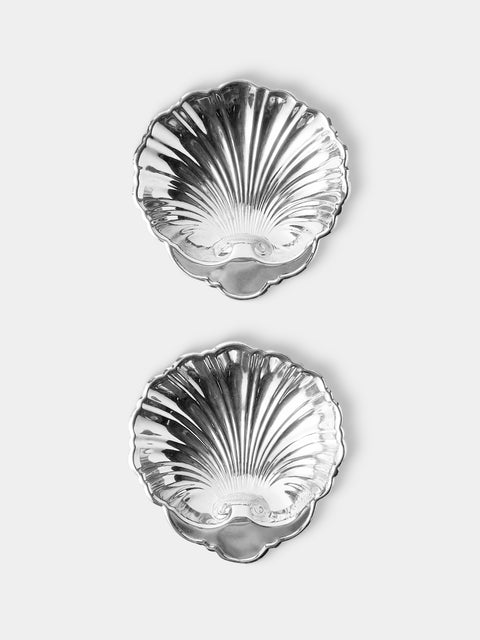 Antique and Vintage - Mid-Century Silver-Plated Shell Dishes (Set of 2) - Silver - ABASK - 