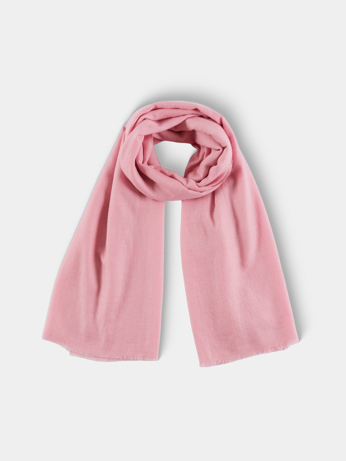 Me & K - Cashmere Solid Twill Scarf (78.5in/2m) - Pink - ABASK - 