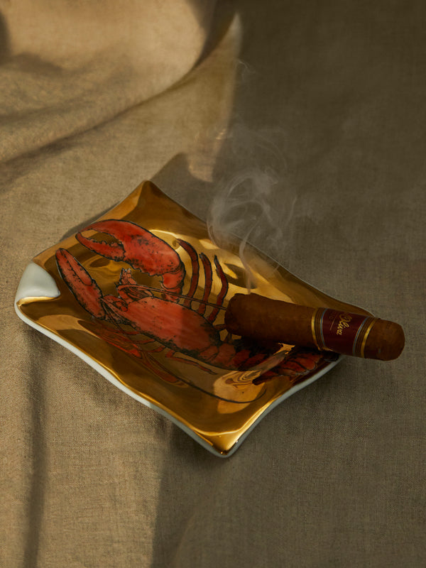 Fornasetti - Aragosta Hand-Painted Porcelain Ashtray -  - ABASK