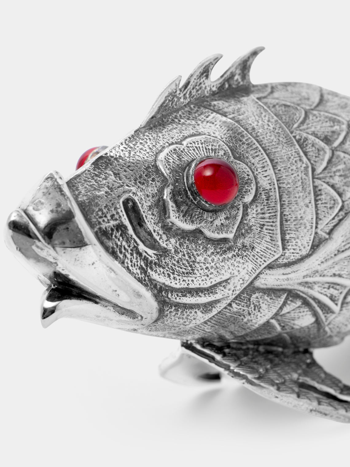 Antique and Vintage - 1960s Sterling Silver Articulating Fish - Silver - ABASK