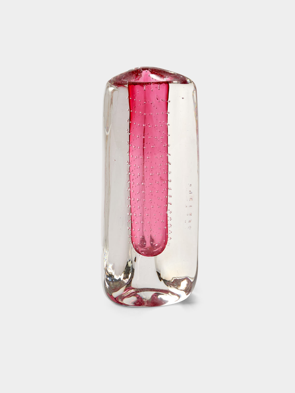 Antique and Vintage - 1970s Bullicante Murano Glass Bud Vase (8in/20.5cm) - Pink - ABASK - 