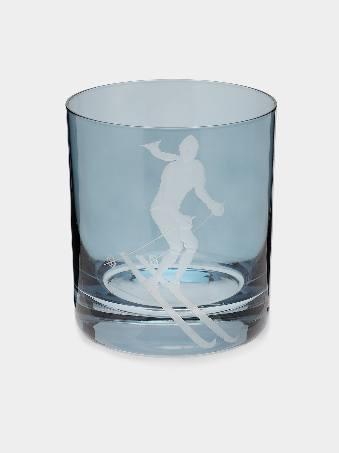 Artel - Sporting Hand-Engraved Crystal Double Old Fashioned Glass (12.5oz/365ml) - Blue - ABASK - 