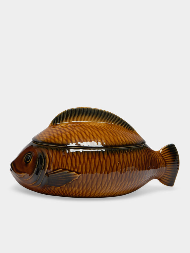 Antique and Vintage - 1950s Sarreguemines Fish Ceramic Tureen -  - ABASK - 