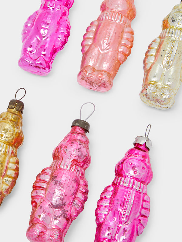 Antique and Vintage - 1960s Cosmonauts Glass Tree Decorations (Set of 6) -  - ABASK