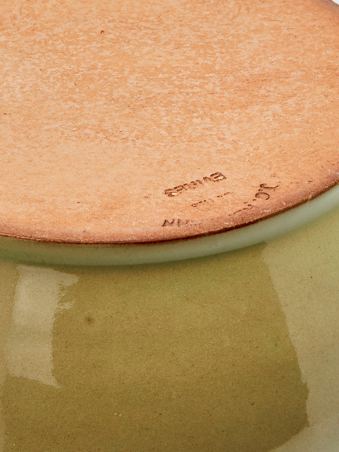 Poterie d’Évires - Flowers Hand-Painted Ceramic Extra Large Jug - Green - ABASK