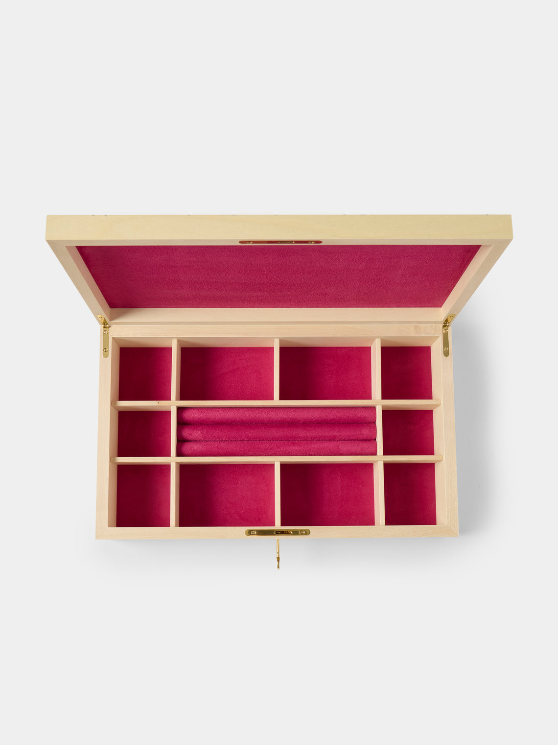 Kevin Stamper - Miro Wood Jewelry Box - Cream - ABASK