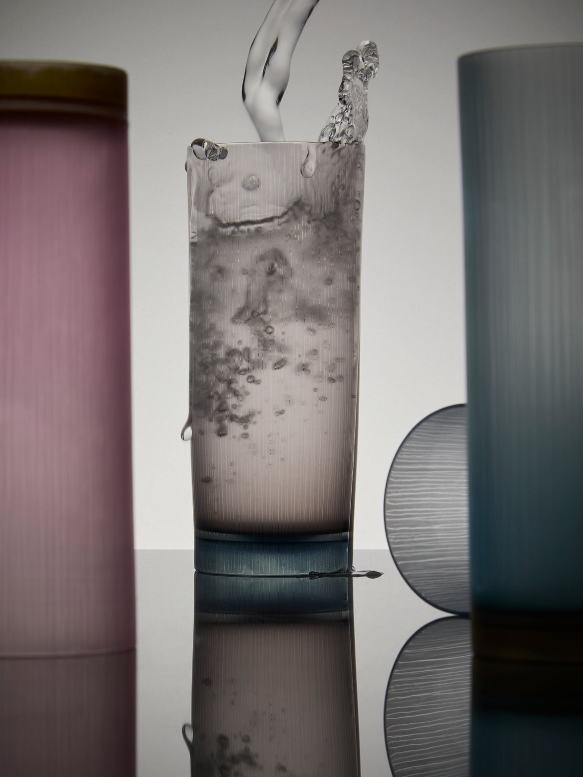 Takeyoshi Mitsui - Silence Hand-Blown Glass Highball - Gray - ABASK