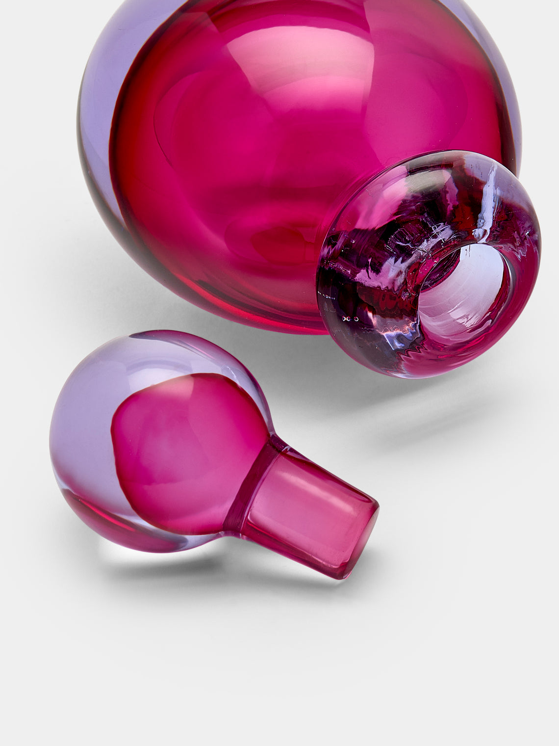 Antique and Vintage - 1950s Flavio Poli Murano Glass Perfume Bottle - Pink - ABASK