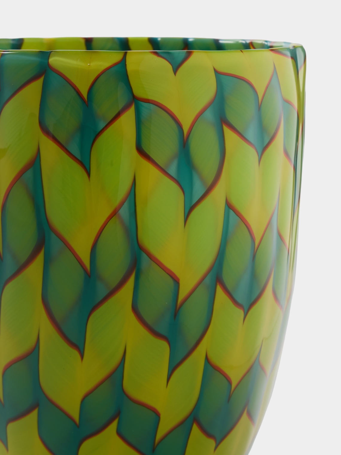 Antique and Vintage - 1980s James Carpenter for Venini Calabash Glass Vase - Yellow - ABASK