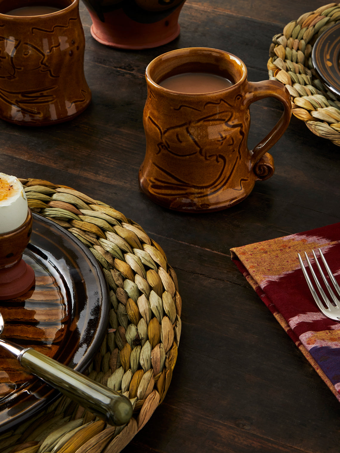 Mike Parry - Slipware Fish Mugs (Set of 2) -  - ABASK