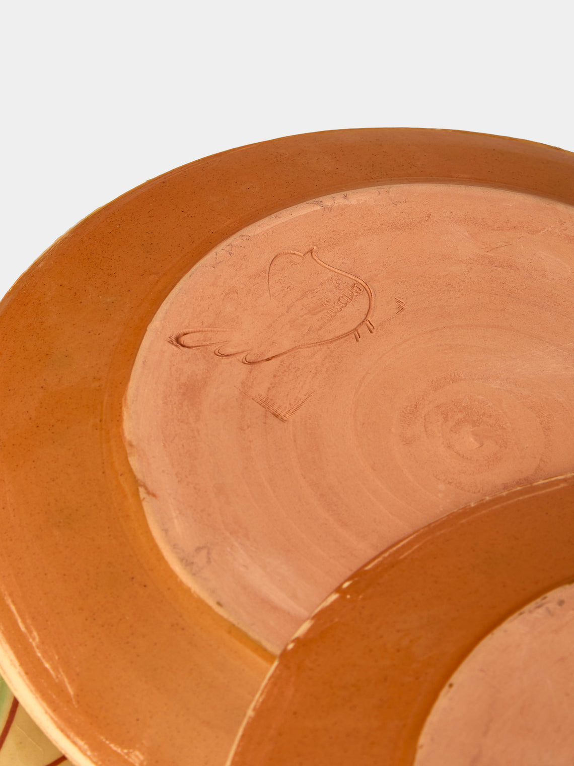 Poterie de Cliousclat - Hand-Painted Slipware Dinner Plates – 10in/25.5cm (Set of 4) - Beige - ABASK