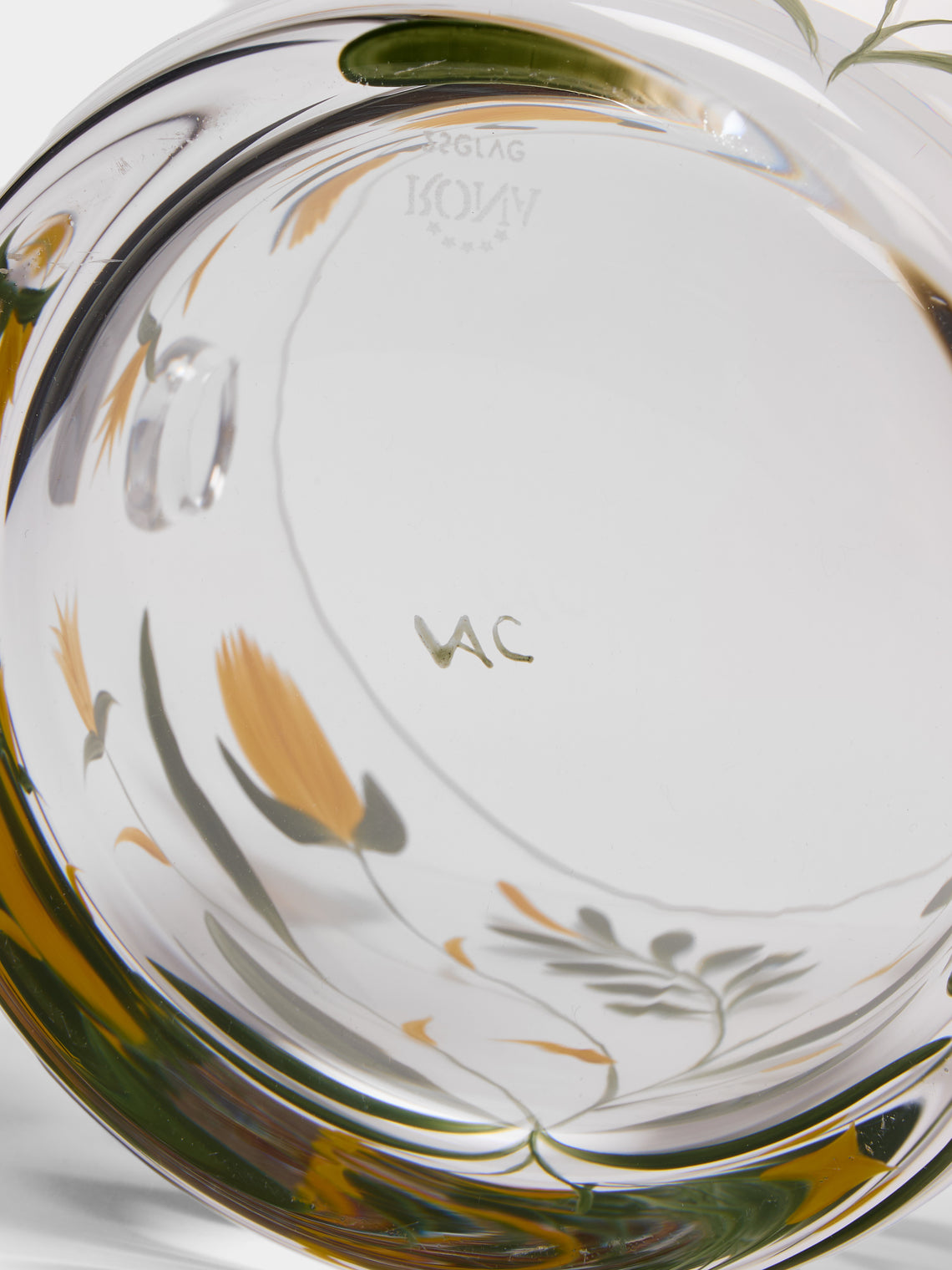 Los Vasos de Agua Clara - Jaipur Hand-Painted Crystal Ice Bucket - Yellow - ABASK