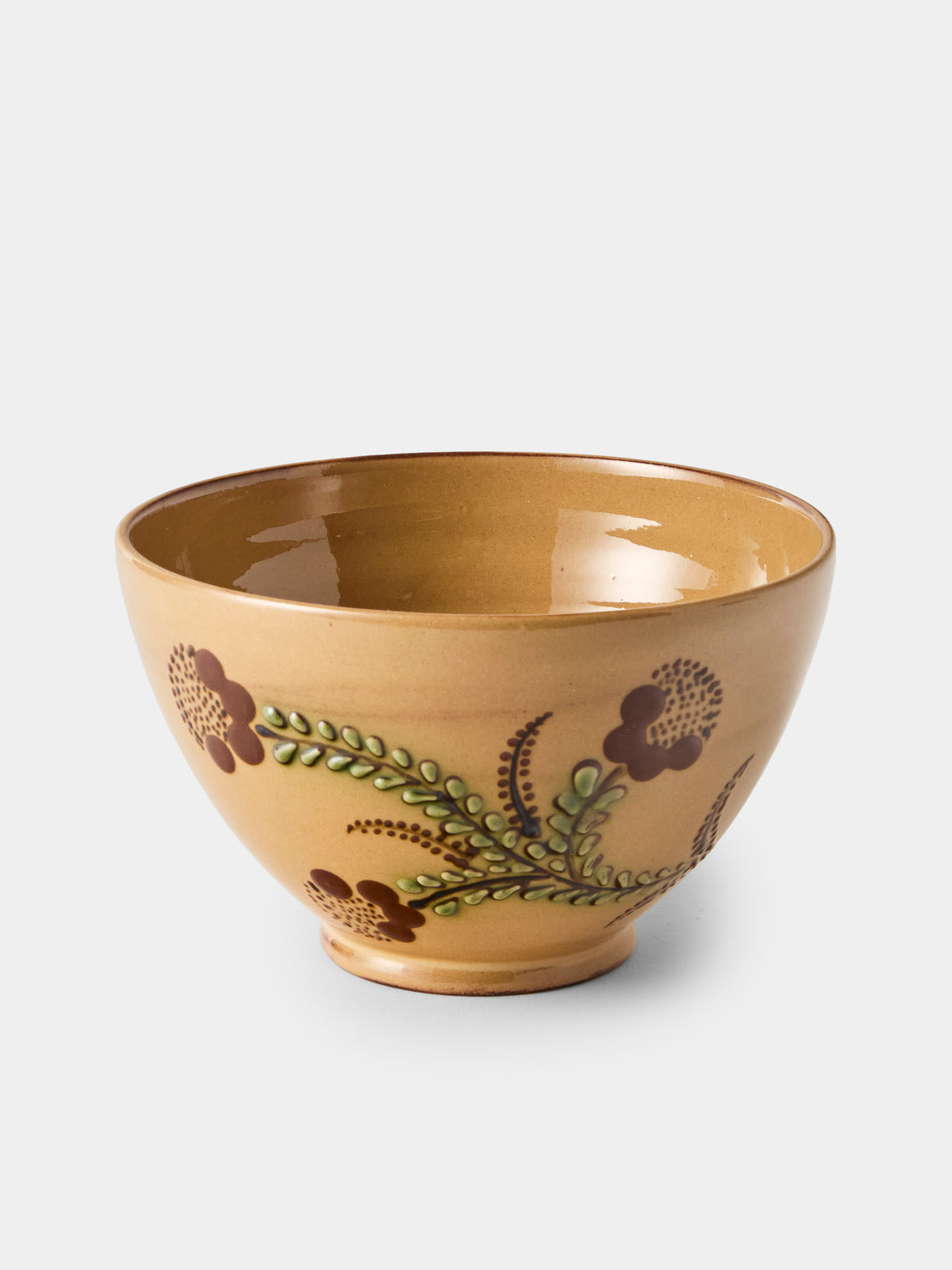 Poterie d’Évires - Flowers Hand-Painted Ceramic Grand Bowls (Set of 4) - Cream - ABASK