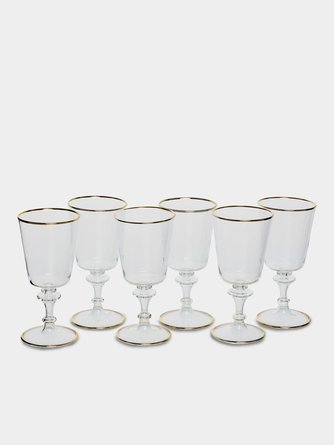 Alya Tannous - | Set of 6 | Vienna Small Wine Glasses - Clear - ABASK