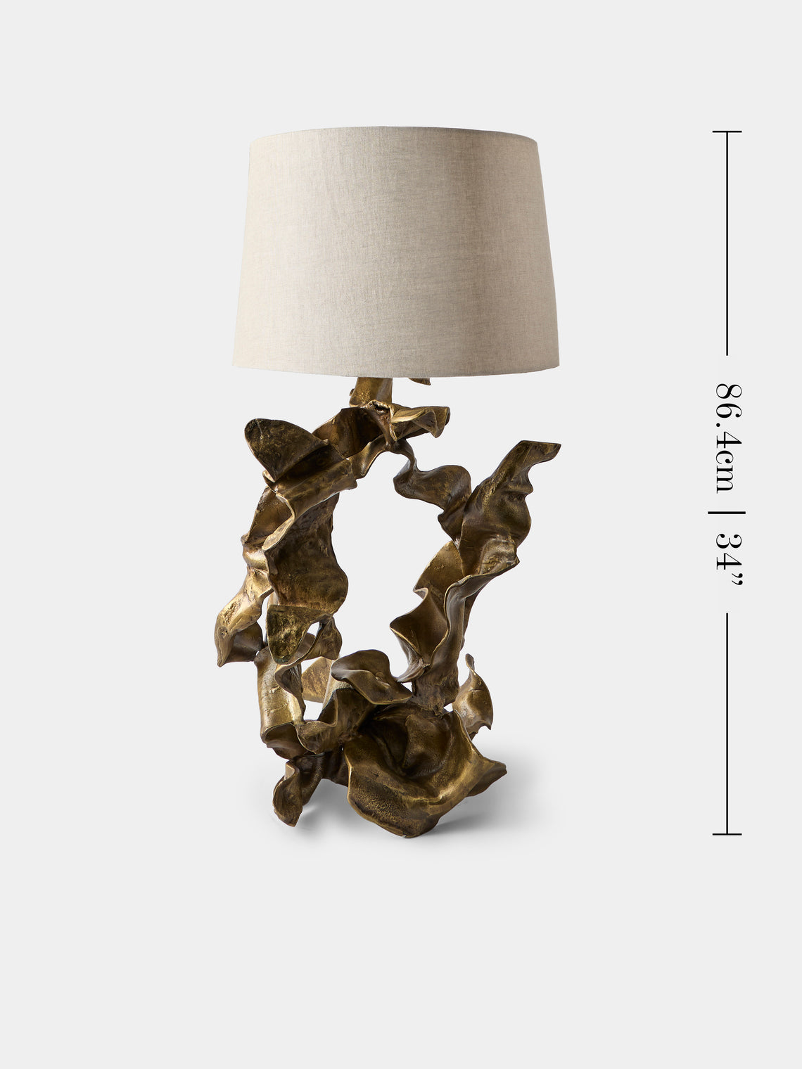 Viya - Hundred Petal Rose Brass Table Lamp - Brass - ABASK