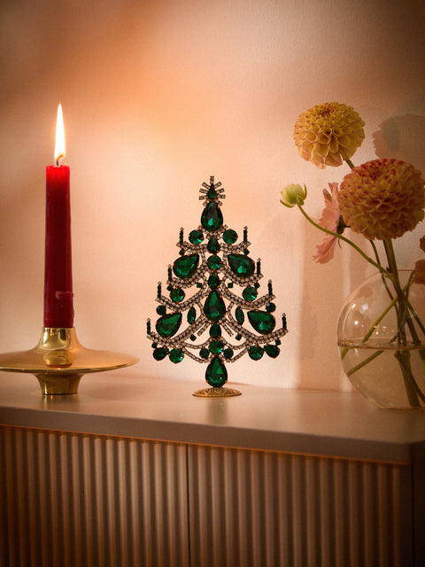 ABASK Decorations - Charming Czech Crystal Tree - Green - ABASK