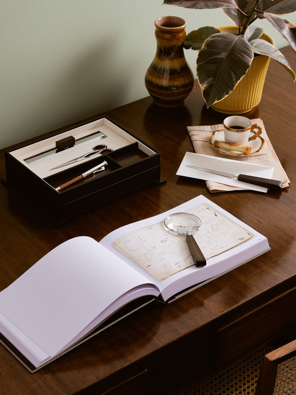 Lorenzi Milano - Ebony and Leather Desk Set -  - ABASK